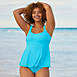 Women's Plus Size Chlorine Resistant Tummy Control High Waisted Bikini Swim Bottoms, alternative image