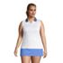 Draper James x Lands' End Women's Plus Size Sleeveless Supima Polo Shirt, Front
