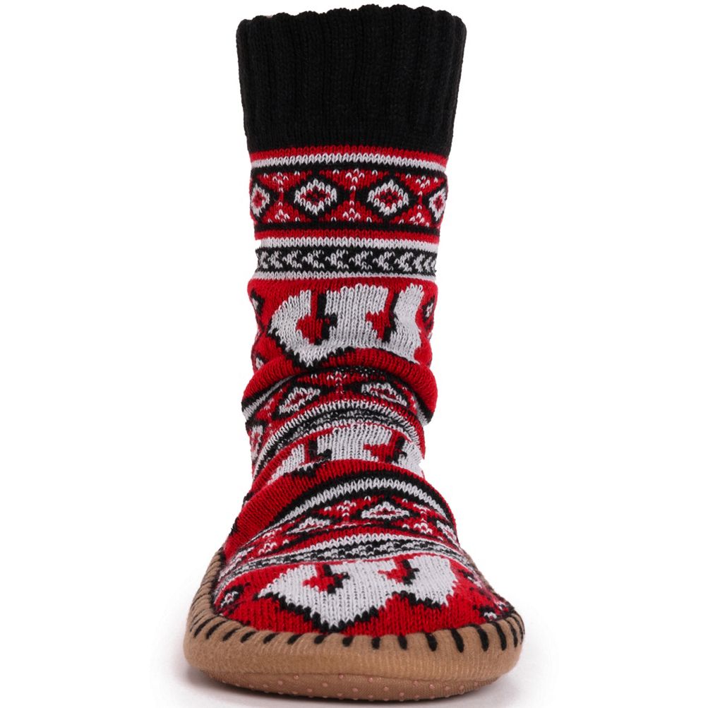 Muk Luks Unisex Game Day Wisconsin Badgers Non Skid Slipper Socks Lands End