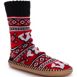 Muk Luks Unisex Game Day Wisconsin Badgers Non-Skid Slipper Socks, Front