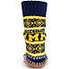 Muk Luks Unisex Game Day Michigan Wolverines Non-Skid Slipper Socks, Back