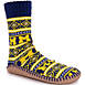 Muk Luks Unisex Game Day Michigan Wolverines Non-Skid Slipper Socks, Front