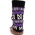 Muk Luks Unisex Game Day Northwestern Wildcats Non-Skid Slipper Socks, Back
