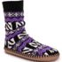 Muk Luks Unisex Game Day Northwestern Wildcats Non-Skid Slipper Socks, Front
