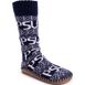 Muk Luks Unisex Game Day Penn State Nittany Lions Non-Skid Slipper Socks, Front