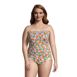 Draper James x Lands' End Women's Plus Size Chlorine Resistant Bandeau Tankini Top Swimsuit, Front