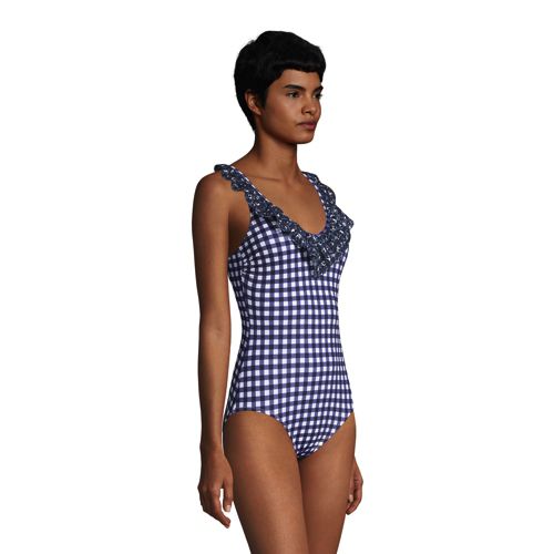 gingham one piece swimsuit