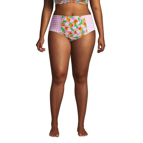 Plus Size Women's Mesh Pocket High Waist Swim Capri by Swim 365 in