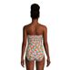 Draper James x Lands' End Women's Chlorine Resistant Bandeau One Piece Swimsuit Removable Straps, Back