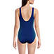 Women's Chlorine Resistant High Leg Soft Cup Tugless Sporty One Piece Swimsuit, Back