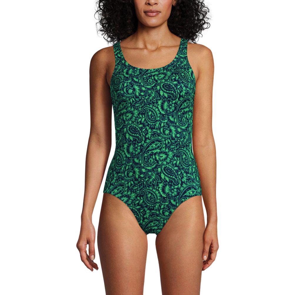Women's Chlorine Resistant High Leg Soft Cup Tugless Sporty