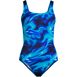 Women's Chlorine Resistant High Leg Soft Cup Tugless Sporty One Piece Swimsuit, Front