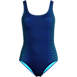 Women's Chlorine Resistant High Leg Soft Cup Tugless Sporty One Piece Swimsuit, Front
