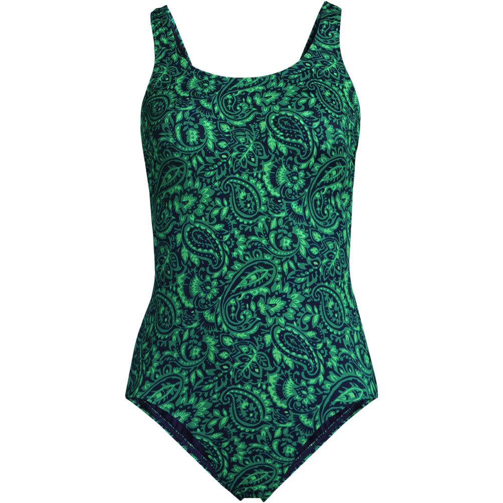Women's Chlorine Resistant High Leg Soft Cup Tugless Sporty