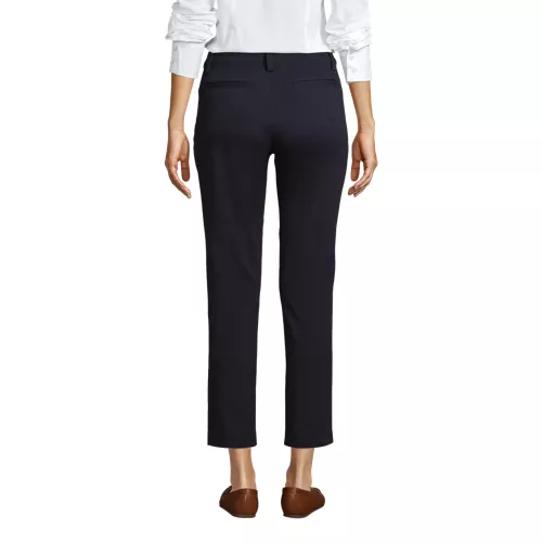 Women's Regular Mid Rise Chino Crop Pants, Back