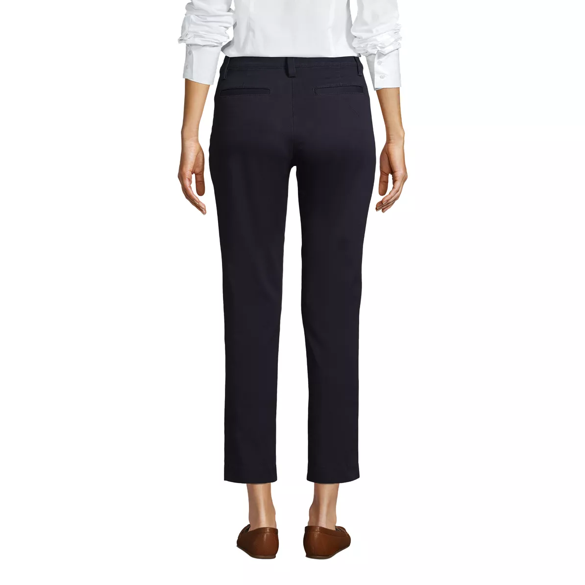Women's Regular Mid Rise Chino Crop Pants