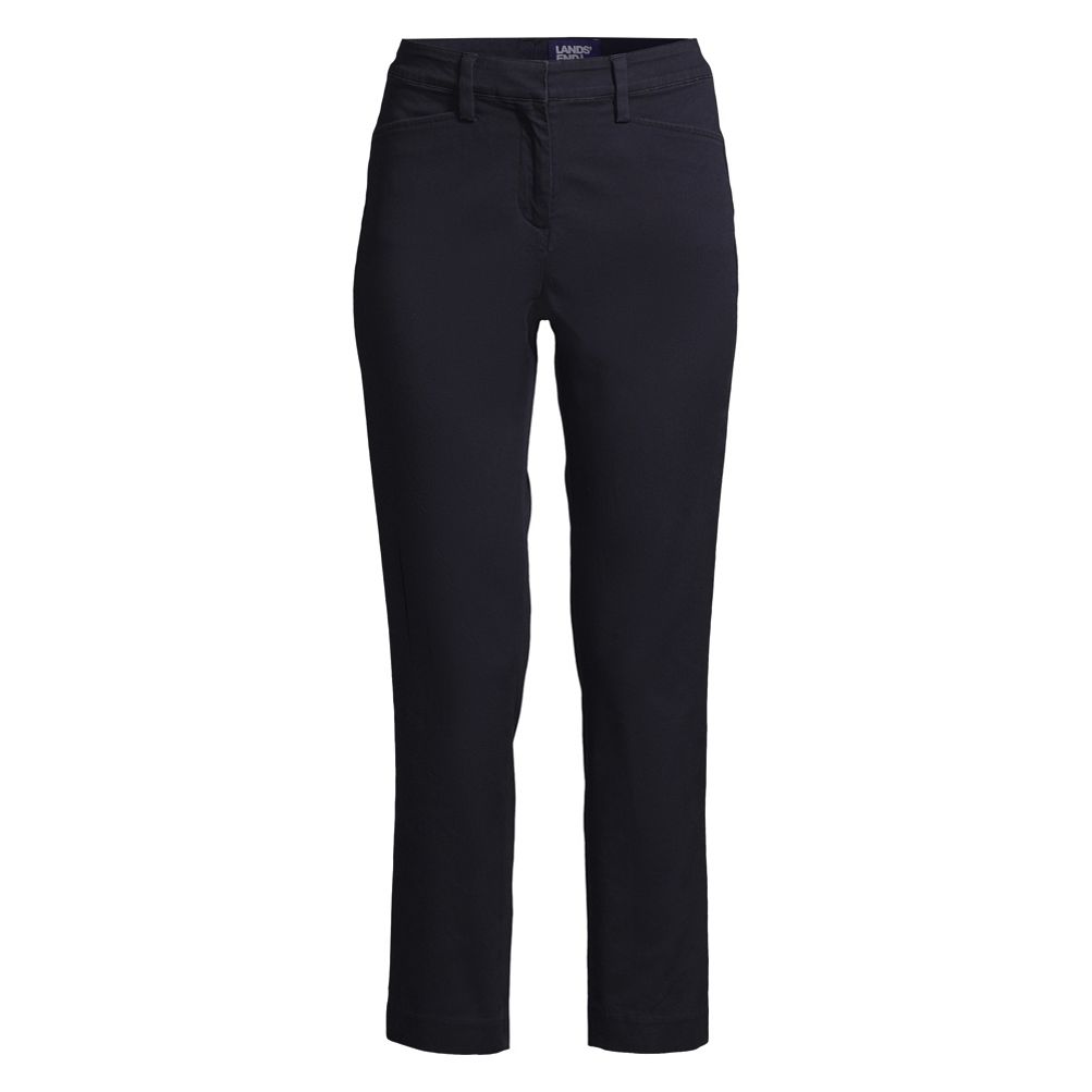 Lands' End Women's School Uniform Regular Mid Rise Chino Crop Pants