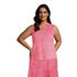 Women's Plus Size Crinkle Knit Button Front Tank, Front