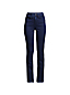 Pantalon Droit Taille Haute en Jersey Denim, Femme Stature Standard
