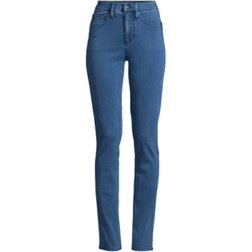 Straight Fit Knit Jeans High Waist für Damen image number 4