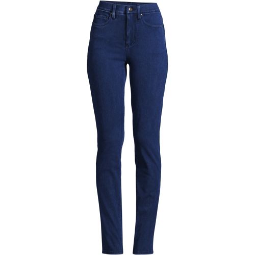 Knit | High Straight End Jeans Fit Lands\' Waist Plus-Größe für Damen in