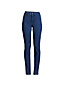 Pantalon Droit Taille Haute en Jersey Denim, Femme Stature Standard image number 4