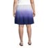 Women's Plus Size High Rise Pull On Elastic Waist Tiered Crinkle Knit Skirt, Back