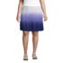 Women's Plus Size High Rise Pull On Elastic Waist Tiered Crinkle Knit Skirt, Front