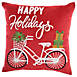 Mina Victory Happy Holidays Decorative Throw Pillow, Front