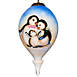 Inner Beauty Family Penguin Finial Glass Ornament, Front
