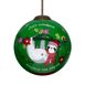 Inner Beauty Sloth Waiting for Santa Christmas Glass Ornament, Front