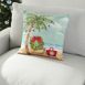 Mina Victory Christmas on Beach Light Up Decorative Throw Pillow, alternative image
