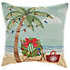 Mina Victory Christmas on Beach Light Up Decorative Throw Pillow, Front