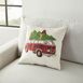 Mina Victory Christmas Plaid Van Decorative Throw Pillow, alternative image