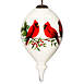 Inner Beauty Gather with Joy Cardinals Finial Glass Ornament, Back