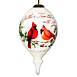 Inner Beauty Gather with Joy Cardinals Finial Glass Ornament, Front