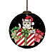 Inner Beauty Cat Christmas Round Glass Ornament, Front