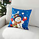 Mina Victory Christmas Snowman Light Up Decorative Throw Pillow, alternative image