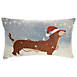Mina Victory Christmas Dog Light Up Decorative Throw Pillow, Front