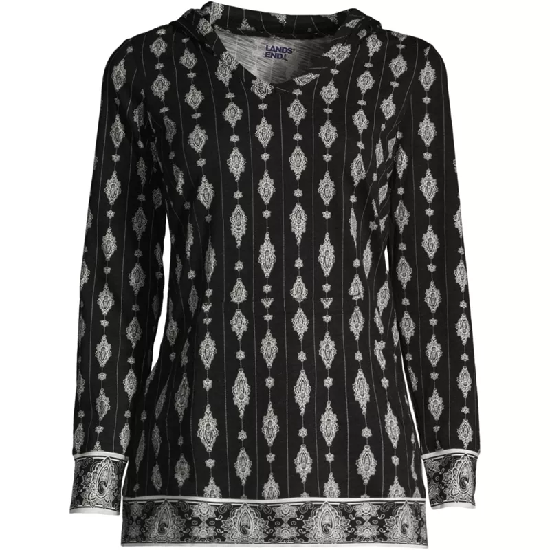 Women's Slub Jersey Hooded Tunic, Front