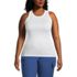 Women's Plus Size 2x2 Rib Crew Neck Tank Top, Front