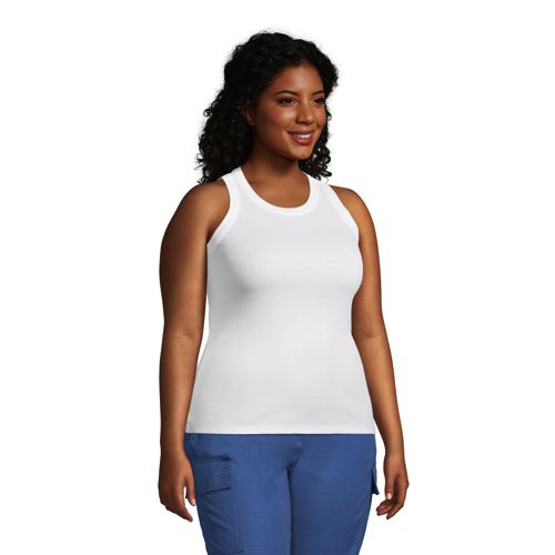 Women's Plus Size 2x2 Rib Crew Neck Tank Top - image 4