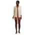 Women's Slub 3/4 Sleeve Button Front Tunic, alternative image