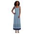 Women's Cotton Modal Square Neck Tiered Maxi Dress, Front