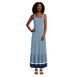 Women's Petite Cotton Modal Square Neck Tiered Maxi Dress, Front