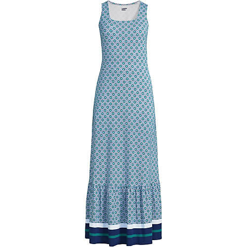 Women's Plus Size Cotton Modal Square Neck Tiered Maxi Dress - Secondary