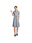 Women's Short Sleeve Banded Collar Tea Dress