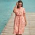 Women's Rayon Short Sleeve Button Front Dress, alternative image