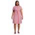 Women's Plus Size Rayon Short Sleeve Button Front Dress, Front