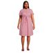 Women's Plus Size Rayon Short Sleeve Button Front Dress, Front